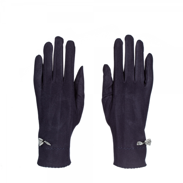 Дамски ръкавици Finda син цвят, 3 - Kalapod.bg